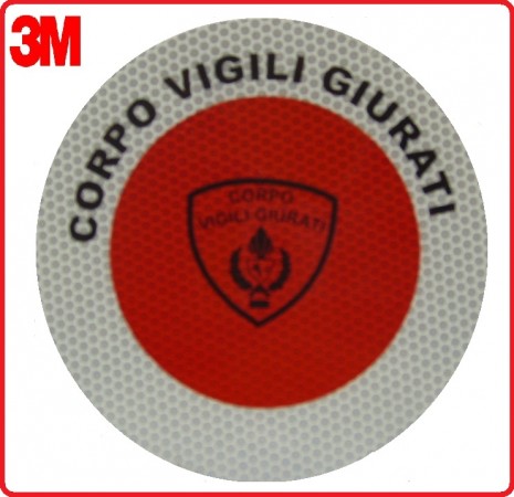 Adesivo 3M Per Paletta Rosso Corpo Vigili Giurate Art.R0017