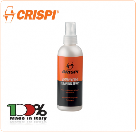 Spray Impermeabilizzante per Pelli Scamosciate, Nabuk e Tessuti Waterproofing Cleaning CRISPI® Art. 9000400