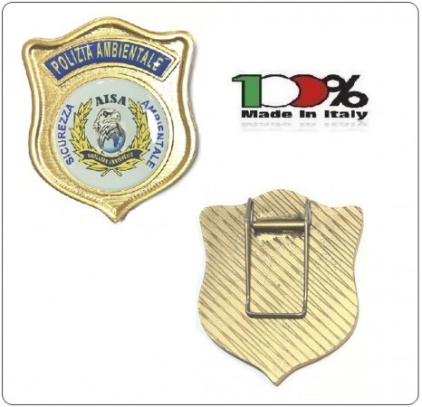 Placca con Clip A.I.S.A. Associazione Italiana Sicurezza Ambientale  Art.AISA-P12