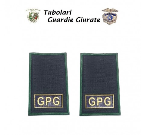 Tubolari Plastificati Bordo Verde Interno Grigio Scuro Stampa Guardia Particolare Giurata GPG Art.NSD-GPG-3