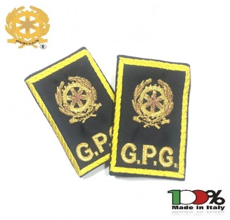 Tubolari Ricamati Bordo Giallo GPG REPUBBLICA® Guardie Giurate Guardia Particolare Giurata Art. GPG-REP-4