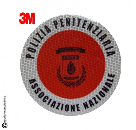 Adesivo 3M Per Paletta Rosso A.N.P.P.E. Associazione Nazionale Polizia Penitenziaria Art.R0080