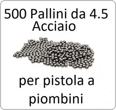 Pallini Acciaio per Pistole e Fucili Calibro 4.50 mm Art.55A500