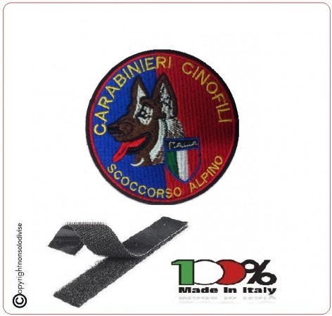 Patch Toppa Ricamata con Velcro Carabinieri Cinofili Soccorso Alpino Art.NSD-CCSA