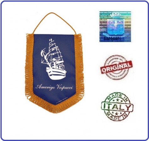 Gagliardetto Pentagonale Stemma Araldico Amerigo Vespucci 35 x 25 cm Art.MM2317