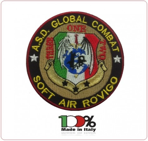 Patch Ricamata con Velcro A.S.D.Global Combat Soft Air Art.NSD-GC