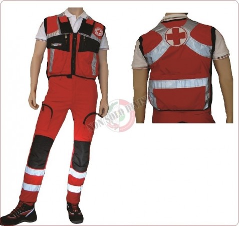 Gilet Soccorsi Speciali Area 3  Croce Rossa Italiana CRI C.R.I. FINE SERIE OFFERTA Art. GILET-CRI-NEUTRO