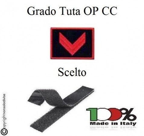 Gradi Tuta Ordine Pubblico Carabinieri con Velcro CARABINIERE SCELTO  Art.CC-O3
