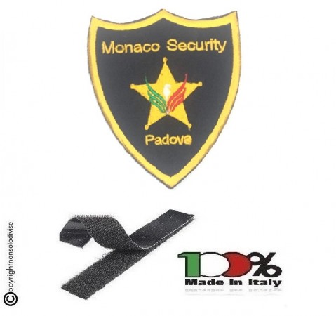 Scudetto Patch Toppa con Velcro Monaco Security Esclusiva per MS Art. MS-2