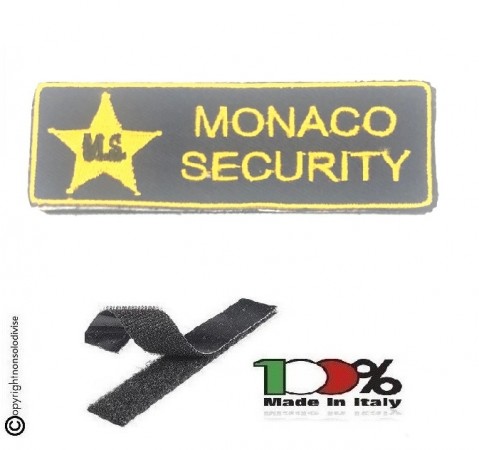 Patch Toppa con Velcro Monaco Security Esclusiva per MS Art. MS-1