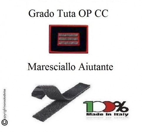 Gradi Tuta Ordine Pubblico Carabinieri con Velcro MARESCIALLO AIUTANTE Art.CC-O15