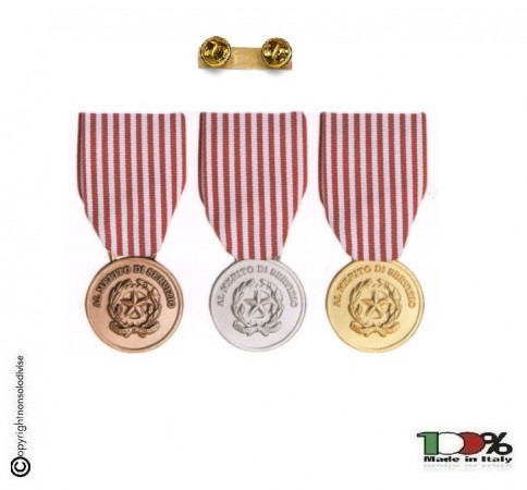 Medaglia Merito Polizia di Stato PS Oro argento Bronzo Art. FAV-33