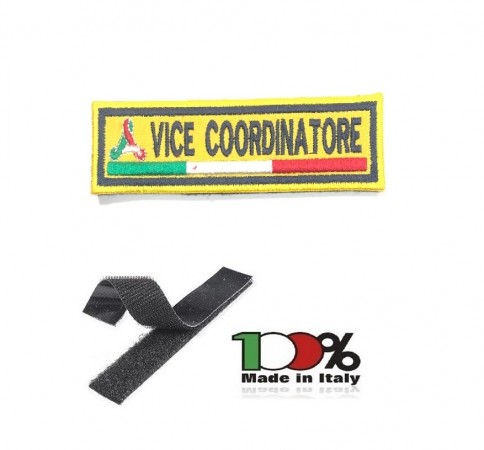 Patch Toppa Ricamo a Macchina Con Velcro Protezione Civile Vice Coordinatore Art.NSD-PC-VC
