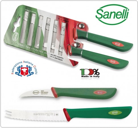Linea Premana Professional Knife Blister Verdura 6 cm Agrumi 11 cm Sanelli Italia Art. 601602