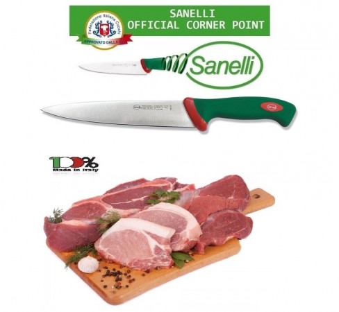 Linea Premana Professional Knife Coltello Scannare cm 18 Sanelli Italia Cuochi Chef Approvato dalla F.I.C. Federazione Italiana Cuochi Art. 106618
