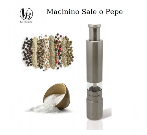 Molinello Moulin Mill Macinino Acciaio Sale o Pepe Professionale Vin Bouquet  Art. FIH010