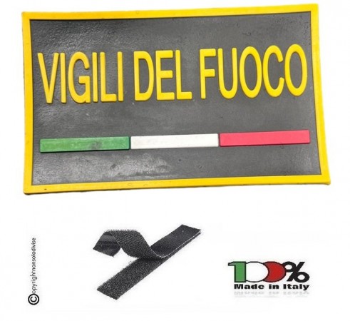 Patch Toppa PVC Gommata Vigili del Fuoco VVFF  3D con Velcro NEW Art. PVC-VVFF