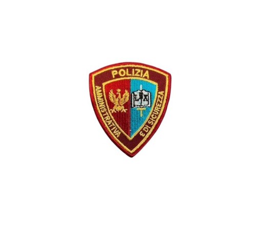 Patch Toppa Polizia di Stato Amministrativa e Sicurezza  Ricamata con Velcro Art. RAZA-15