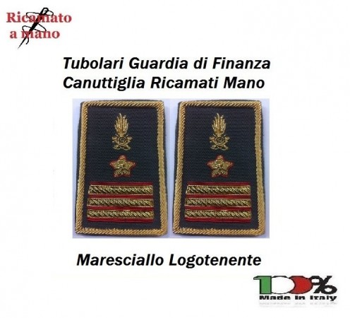 Gradi Tubolari Guardia di Finanza Ricamati Canottiglia New Maresciallo Luogotenente Art. GDF-T29