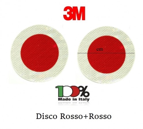 Coppia di Dischi Rosso + Rosso Classe III° Neutri 3M Facilmente Personalizzabile Art. DIS-012