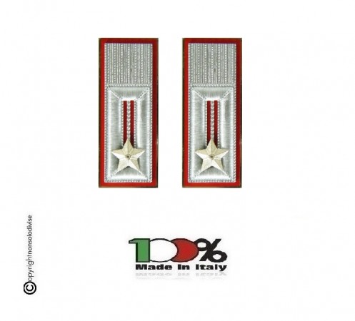 Coppia di Alamari Giacca Carabinieri CC Metallo cm 3x8 Italia  Art.NSD-1234