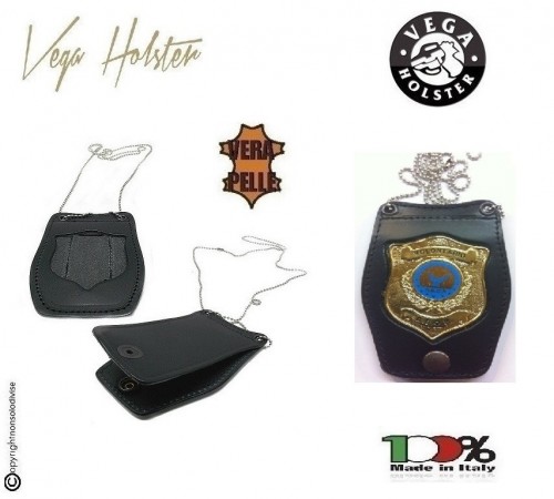 Porta Placca Doppio Uso Collo - Cintura A.E.O.P. Ass. Europea Operatori di Polizia Vega Holster Italia Art. 1WB124