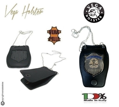 Porta Placca Doppio Uso Collo - Messo Notificatore  Vega Holster Italia Art. 1WB-MESSO