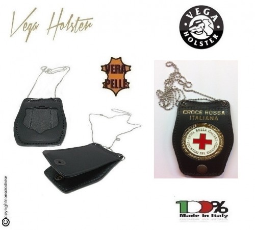 Porta Placca Doppio Uso Collo - Croce Rossa Italiana Vega Holster Italia Art. 1WB08-