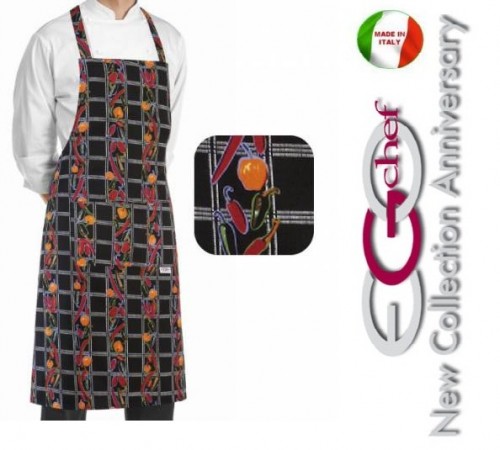 Grembiule Cucina Pettorina con Tascone cm 90x70 Pepper Art. 6103129A