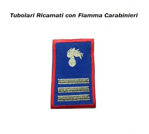 Gradi Tubolari Estivi Carabinieri Ricamati con Fiamma New Maresciallo Capo non più in uso Art.CC-TA9