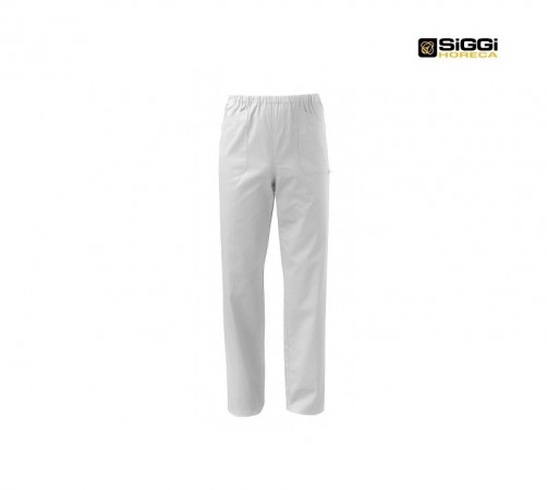 Pantalone Unisex Bianco Professionale MILANO Infermiere Infermiera Dottore Cucina Siggi Art. 17PA0047