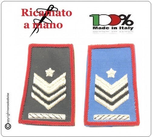 Tubolari Ricamati a Mano Carabinieri Invernali o Estivi Nuovi Gradi Riforma Brigadiere Capo con Carica Speciale Art.CC-NEW-2