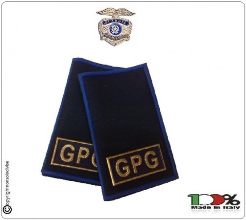 Tubolari Bordo Azzurro Plastificato Guardia Particolare Giurata GPG Art.NSD-GPG