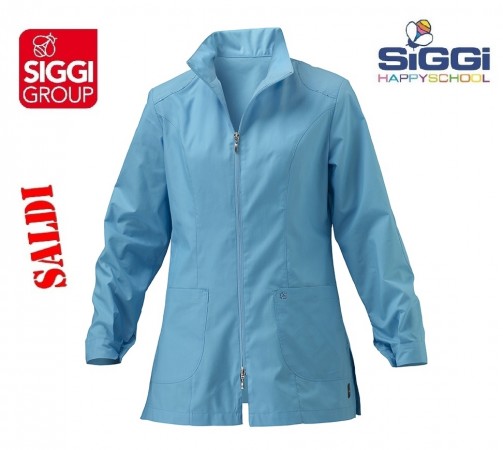 Casacca Donna Delma Manica Lunga Colore Turchese Scuola Infanzia Maestre Estetica Infermiera Addetta alla Poltrona Art. 28CS0084