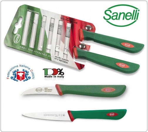 Linea Premana Professional Knife Blister Verdura 6 cm Spelucchino 10 cm Sanelli Italia Art. 600602