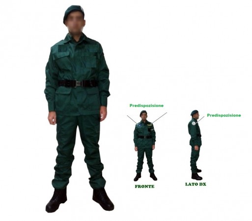 Completo Operativo Ordine Pubblico Tuta Operativa Giacca + Pantaloni Colore VERDE GPG IPS Guardie Giurate  FEDERCACCIA VIGILANZA AMBIENTALE VENATORIA ZOOFILA  New Art. OP-VERDE