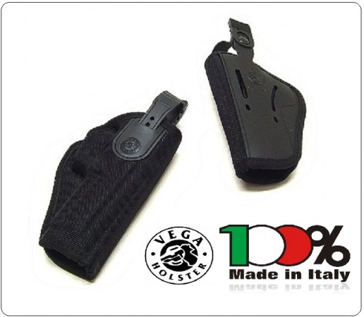 Fondina da Cintura in Cordura Nera Professionale  Vega Holster Italia Art.FT2