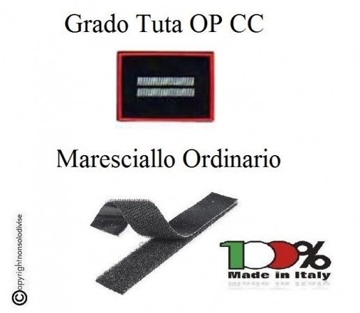 Gradi Tuta Ordine Pubblico Carabinieri con Velcro MARESCIALLO ORDINARIO Art.CC-O10