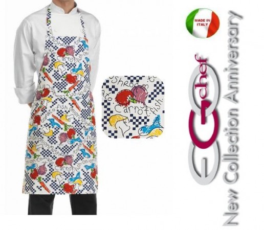 Grembiule Cucina Pettorina con Tascone cm 90x70 Fantasy Art. 6103102A