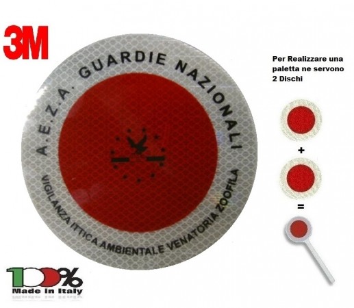 Adesivo Per Paletta Rosso 3M A.E.Z.A  Associazione Guardie Ambientali Art. R01111