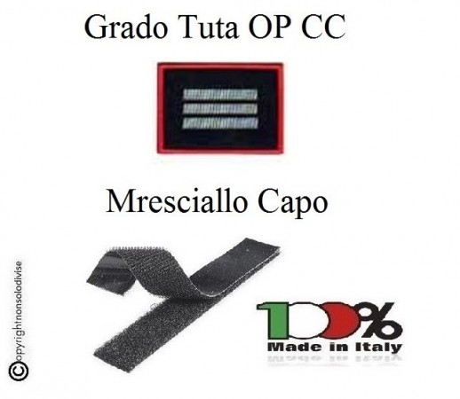 Gradi Tuta Ordine Pubblico Carabinieri con Velcro MARESCIALLO CAPO Art.CC-O11