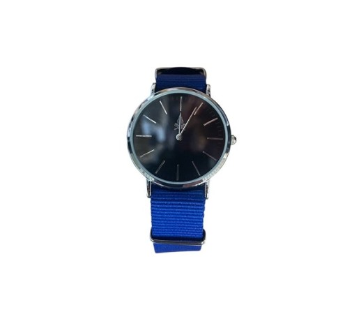 Orologio Analogico Quadrante Nero Logo Vigili del Fuoco Cinturino Tessuto Blu Originale New Art.  VF0401