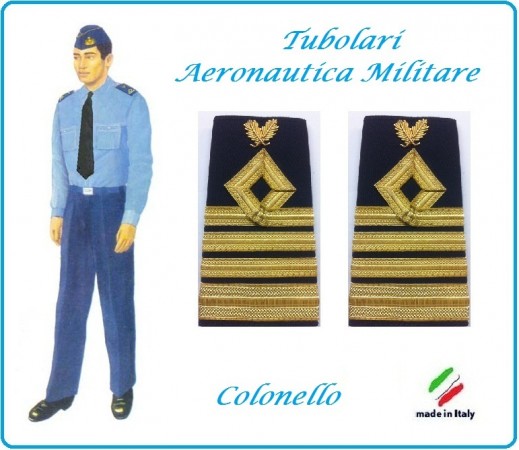 Gradi Tubolari Canuttiglia Ricamato Colonello Aeronautica Militare Novità Ruolo delle Armi Art.AERO-15