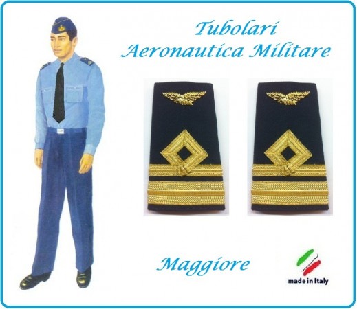 Gradi Tubolari Canuttiglia Ricamato Maggiore Aeronautica Militare Novità Ruolo Naviganti Categoria Naviganti  Art.AERO-19