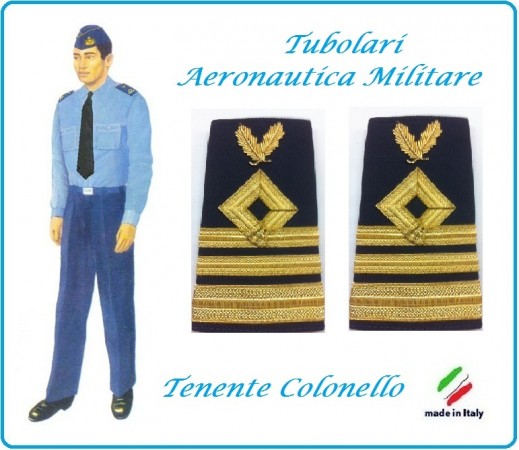 Gradi Tubolari Canuttiglia Ricamato Tenente Colonello Aeronautica Militare Novità Ruolo delle Armi Art.AERO-12