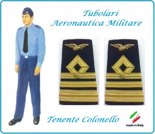 Gradi Tubolari Canuttiglia Ricamato Tenente Colonello Aeronautica Militare Novità Ruolo Naviganti Categoria Naviganti  Art.AERO-13