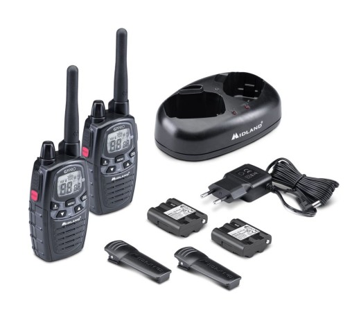 Coppia Ricetrasmittenti Midland G7 Pro Walkie Talkie Bodyguard Guardie Giurate Vigilanza Protezione Civile Soccorso Art. C1090.13