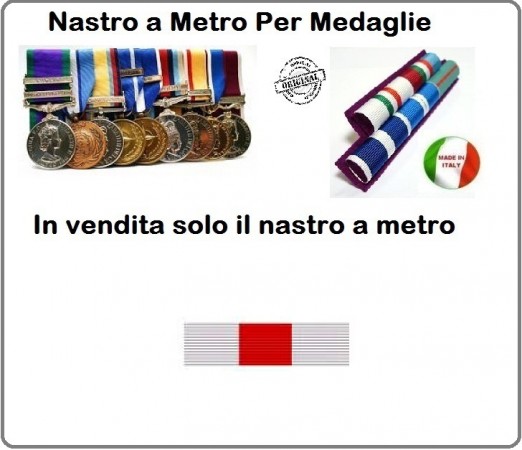 Nastro Militare a Metro Benemerenza Croce Rossa Italiana Art.N-M-MCRI