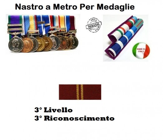 Nastrino Bombato Polizia di stato 3 Livello 3 Riconoscimento Art.PS-N3