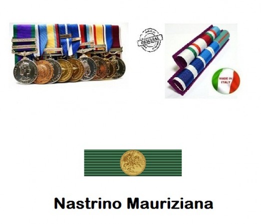 Nastrino Medaglia Mauriziana Con Rapportino  Art.NSD-MAU